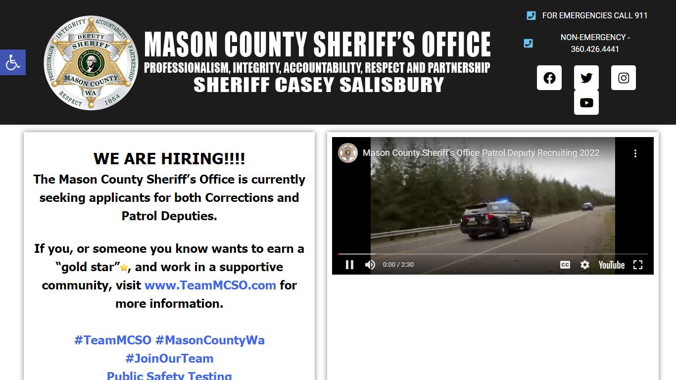 Mason County Sheriff's Office – Professionalism, Integrity ...