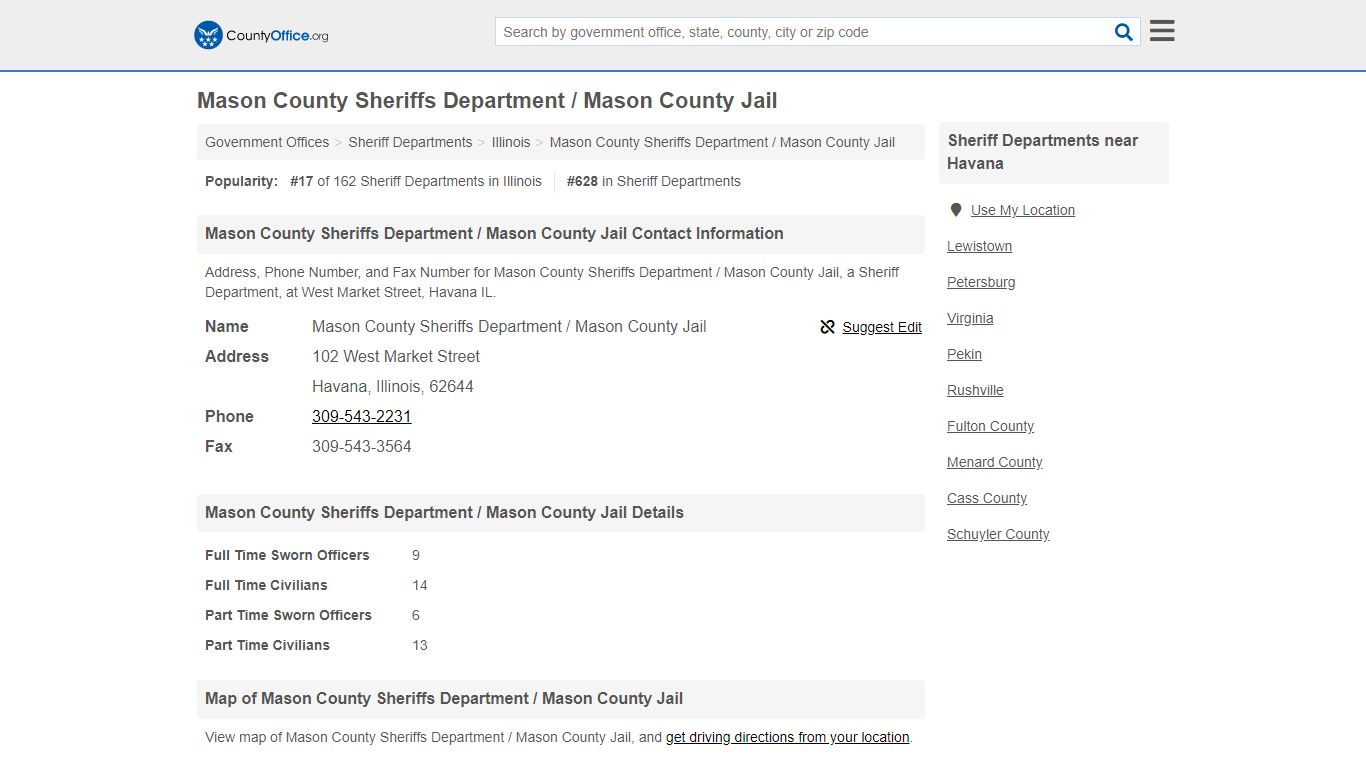 Mason County Sheriffs Department / Mason County Jail